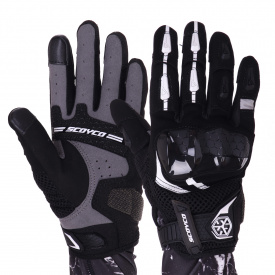 Мотоперчатки SCOYCO MC117W M Черный-белый