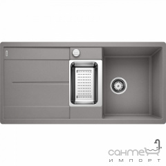 Гранитная кухонная мойка на полторы чаши с сушкой Blanco Metra 6 S-F 527118 нежный белый Луцьк