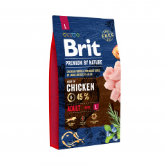 Сухой корм для взрослых собак крупных пород Brit Premium Adult L со вкусом курицы 8 кг (8595602526451) Киев