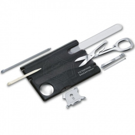 Мультитул Швейцарская карта Victorinox SwissCard Nailcare Черный полупрозрачный (0.7240.T3)