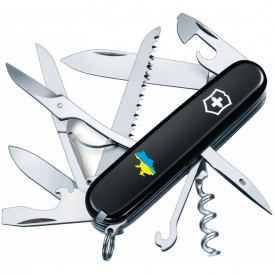 Складной нож Victorinox Huntsman Ukraine 91 мм 15 функций Карта Украины сине-желтая (1.3713.3_T1166u)