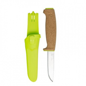 Нож Morakniv Floating Knife (S) Lime нержавеющая сталь пробковая ручка зеленый 13686