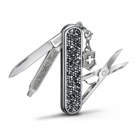 Складной нож Victorinox Classic SD Brilliant Crystal 58 мм 5 функций рукоять инкрустирована кристаллами (0.6221.35)