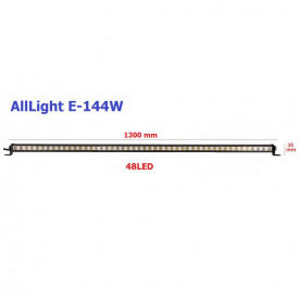 Светодиодная фара AllLight E-144W однорядная 46chip OSRAM 3535 spot 9-30V
