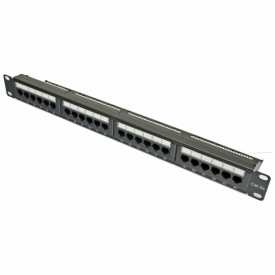 Патч-панель CMS 19" 24хRJ-45 UTP кат. 5e c организатором кабеля
