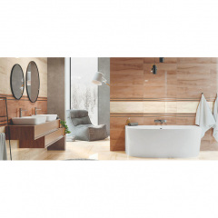 Плитка настенная CERAMIKA COLOR Terra Brown 25x75 см Кропивницкий