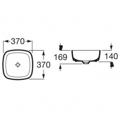 Умывальник ROCA Inspira 370x370 мм A327502000 Мелитополь