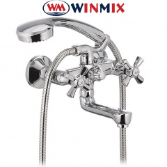 Змішувач для ванни короткий ніс Winmix Premium Retro Euro (Chr-142) Київ
