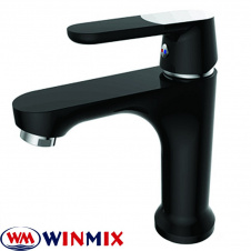 Смеситель для умывальника на гайке Winmix Premium Tiger Black (черный) (Chr-001), Польша
