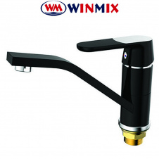 Смеситель для умывальника елка на гайке 15см Winmix Premium Tiger Black (черный) (Chr-555), Польша
