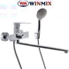 Змішувач для ванни довгий ніс Winmix Premium EVA WHITE (Chr-006), Польща Ирпень