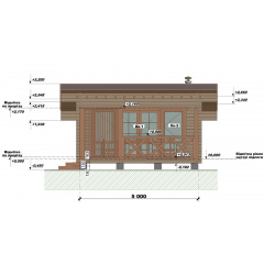 Беседка деревянная Modern Gazebo 011 в современном стиле 8,0х5,0м от производителя Thermowood Production Черкаси