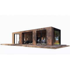 Современная беседка 10,3х3,5м с панорамным остеклением Modern Gazebo 018 Thermowood Production Харьков