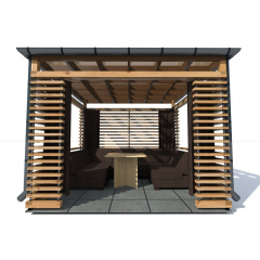 Беседка в современном стиле 3,0х3,0м Modern Gazebo 03 от производителя Thermowood Production Костополь