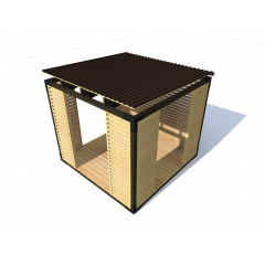 Современная недорогая беседка 3,0х3,0м Modern Gazebo 05 от производителя Thermowood Production Черкаси