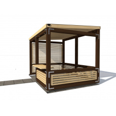Беседка в стиле модерн 3,0х4,0м Modern Gazebo 07 от производителя Thermowood Production Киев