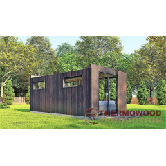 Современная беседка 6,0х3,5м с панорамным раздвижным остеклением Modern Gazebo 21 Thermowood Production Володарск-Волынский