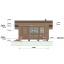 Беседка деревянная Modern Gazebo 011 в современном стиле 8,0х5,0м от производителя Thermowood Production Черкаси