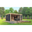 Современная беседка 6,0х3,5м Modern Gazebo 22 с панорамным раздвижным остеклением Thermowood Production Київ
