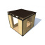 Современная недорогая беседка 3,0х3,0м Modern Gazebo 05 от производителя Thermowood Production Черкаси