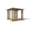 Беседка в стиле хай-тек 2,5х2,5м Modern Gazebo 04 от производителя Thermowood Production Вишневе