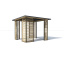 Беседка в стиле хай-тек 2,5х2,5м Modern Gazebo 04 от производителя Thermowood Production Вишневе