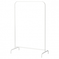 Вешалка стойка для одежды IKEA MULIG 151х99х46 см Белая (601.794.34)