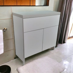 Комод пластиковый с верхним ящиком и дверцами Mikola-M 2.0 55 см Белый Косів