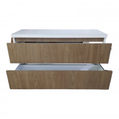 Пластиковая подвесная тумба с пластиковой столешкой Mikola-M 4855 wood 100 см Дуб Гуляйполе