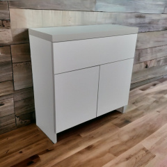 Комод пластиковый с верхним ящиком и дверцами Mikola-M 2.0 40 см Белый Дніпрорудне