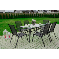 Стол садовый Kontrast MAJORKA Black 120*70*70 см. Южноукраїнськ