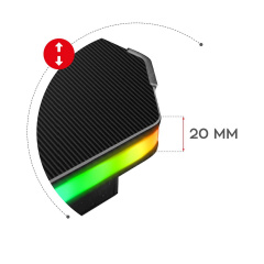 Комп'ютерний стіл HUZARO HERO 2.5 RGB Червоноград