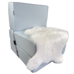 Бескаркасное кресло раскладушка Tia-Sport Поролон 180х70 см (sm-0920-1) серый Киев