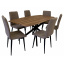 Стіл Max's furniture Брайтон 85х140/180х75 см Вишня + Чорний Житомир