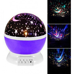 Нічник куля проектор обертається зоряне небо дитячий Star Master Dream QDP01 куля Purple (gr006653) Надвірна