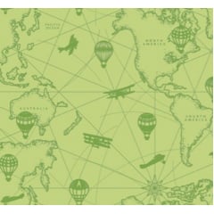 Обои на бумажной основе Шарм 153-30 Тревел салатовые (0,53х10м.) Киев