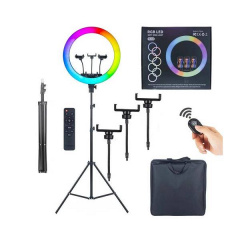 Студійна 360° світлодіодна LED лампа зі штативом XPRO LIVE LIGHT 45 см MJ 18 із сенсорним керуванням та штативом у комплекті (6548_8511) Переяслав-Хмельницький