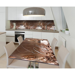 Наклейка виниловая на стол Zatarga "Зерна кофе Coffee" 600х1200 мм Киев
