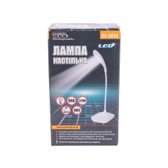 Лампа настільна гнучка MASTERTOOL 125х100х350 мм COB LED USB/3xAA ABS 94-0814 Рівне