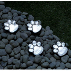 Вуличний автономний світильник на сонячній батареї LED Solar Paw Print Lights DL49 із захистом від вологи As-seen-on-tv Чорний Чернівці