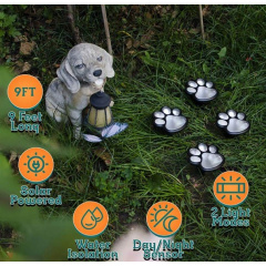 Вуличний автономний світильник на сонячній батареї LED Solar Paw Print Lights DL49 із захистом від вологи As-seen-on-tv Чорний Чернівці