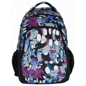 Городской рюкзак с ярким принтом PASO 21L, 16-699PA