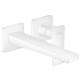 Metropol Смеситель для раковины, однорычажный, излив 225 мм, скрытого монтажа, белый матовый