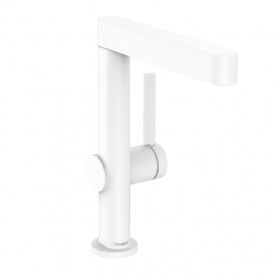 Смеситель для умывальника Hansgrohe Finoris 230 с поворотным носиком 2JET и д/к push-open, белый матовый (76060700)