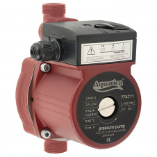 Насос для повышения давления 120Вт Hmax 9м Qmax 30л/мин Ø¾" 160мм + гайки Ø½" AQUATICA (774711)