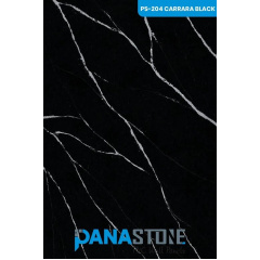 Декоративна стінова панель ПВХ Panastone 1220х2800 мм Carrara Black PS-204 Черкаси