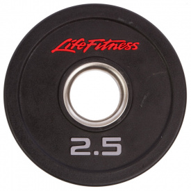 Блины диски полиуретановые LIFE FITNESS SC-80154-2_5 2,5кг Черный