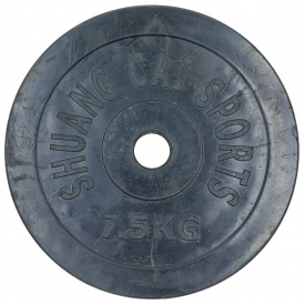 Блины диски обрезиненные SHUANG CAI SPORTS TA-1803-7_5B 7,5кг Черный