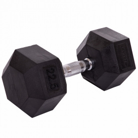 Гантель цельная шестигранная ZELART TA-5159-22_5 1шт 22,5кг Черный