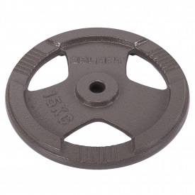 Блины (диски) стальные с хватом d-30мм Zelart TA-7790-15 15кг черный